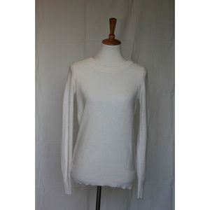 JCrew White Summerlong Pullover Sweater